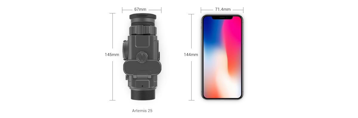 Лёгкая тепловизионная насадка Artemis 25