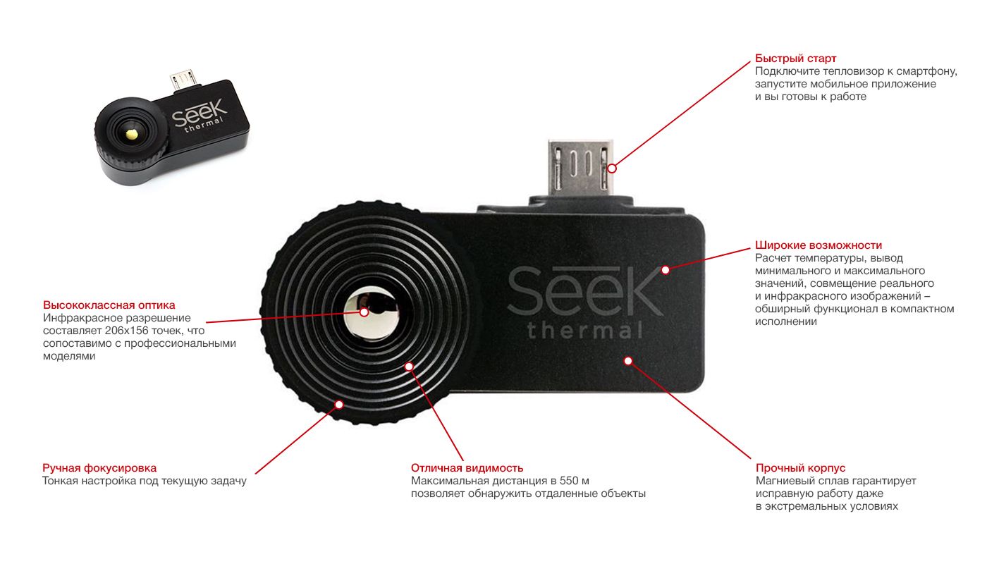Тепловизор Seek Compact XR для Android