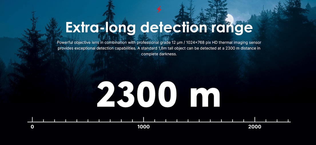 дистанция обнаружения Pulsar Merger LRF XL50