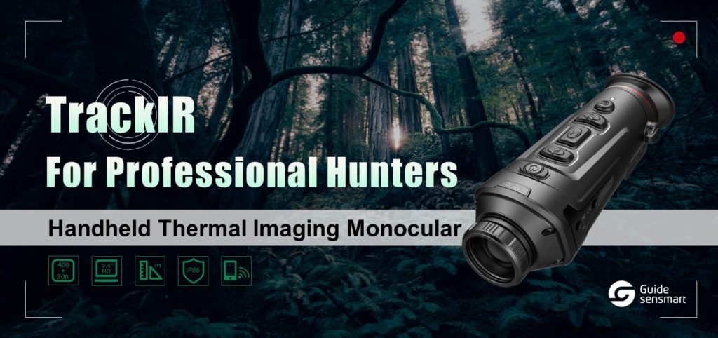 Тепловизор Guide TrackIR 50 в руке