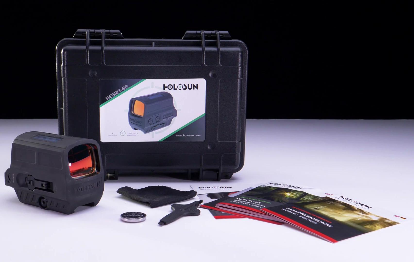 коллиматорный прицел модель Holosun Enclosed ELITE HE512T-GR
