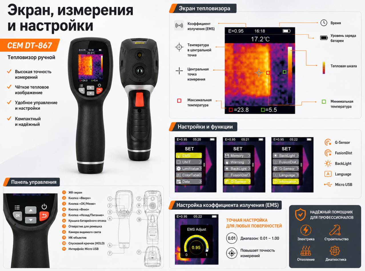 особенности CEM DT-867