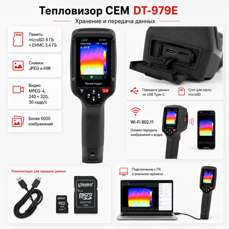 компактный тепловизор CEM DT-979E