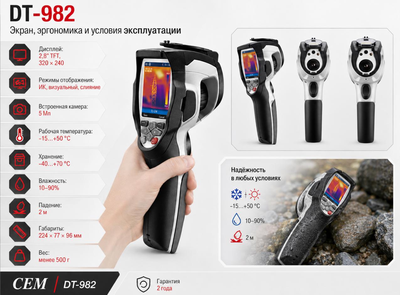 преимущества CEM DT-982