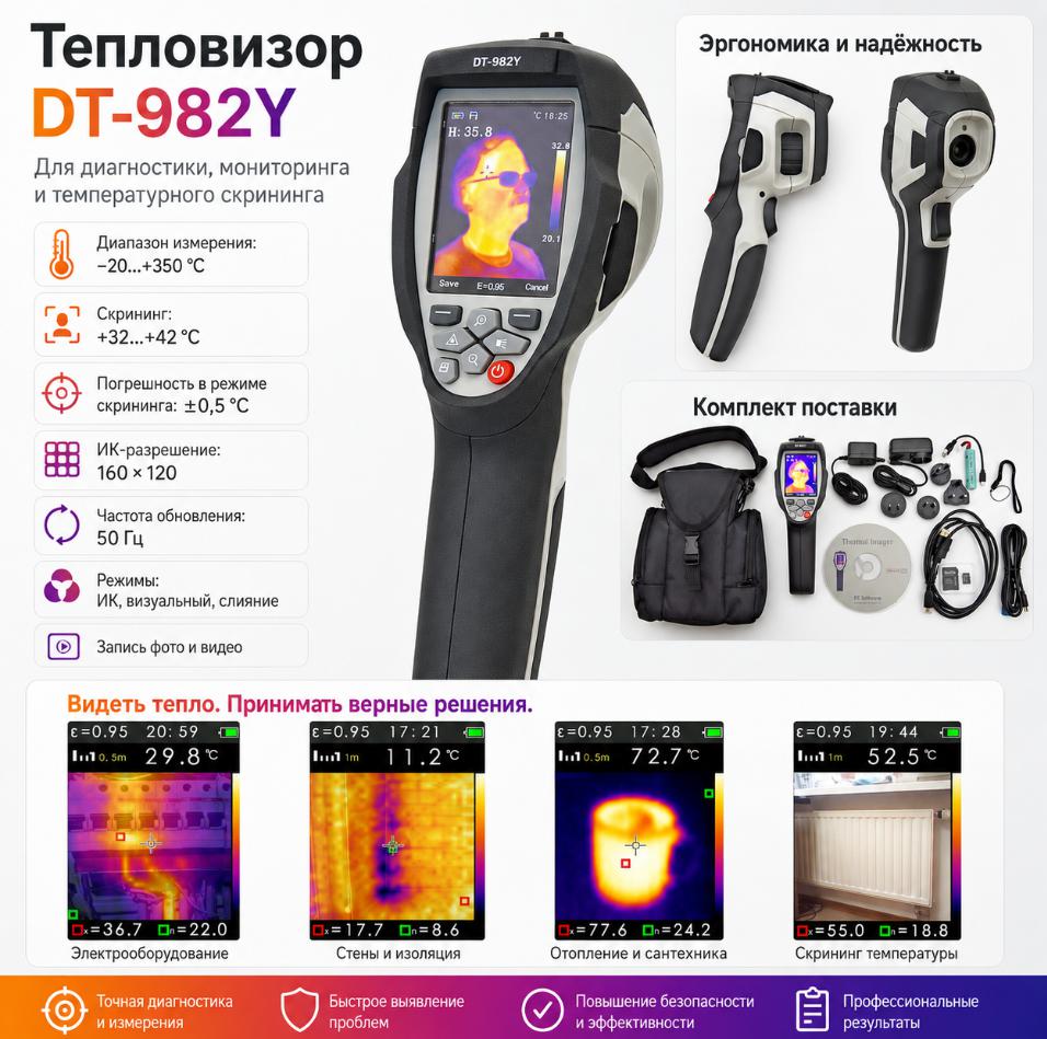 компактный тепловизор модель CEM DT-982Y