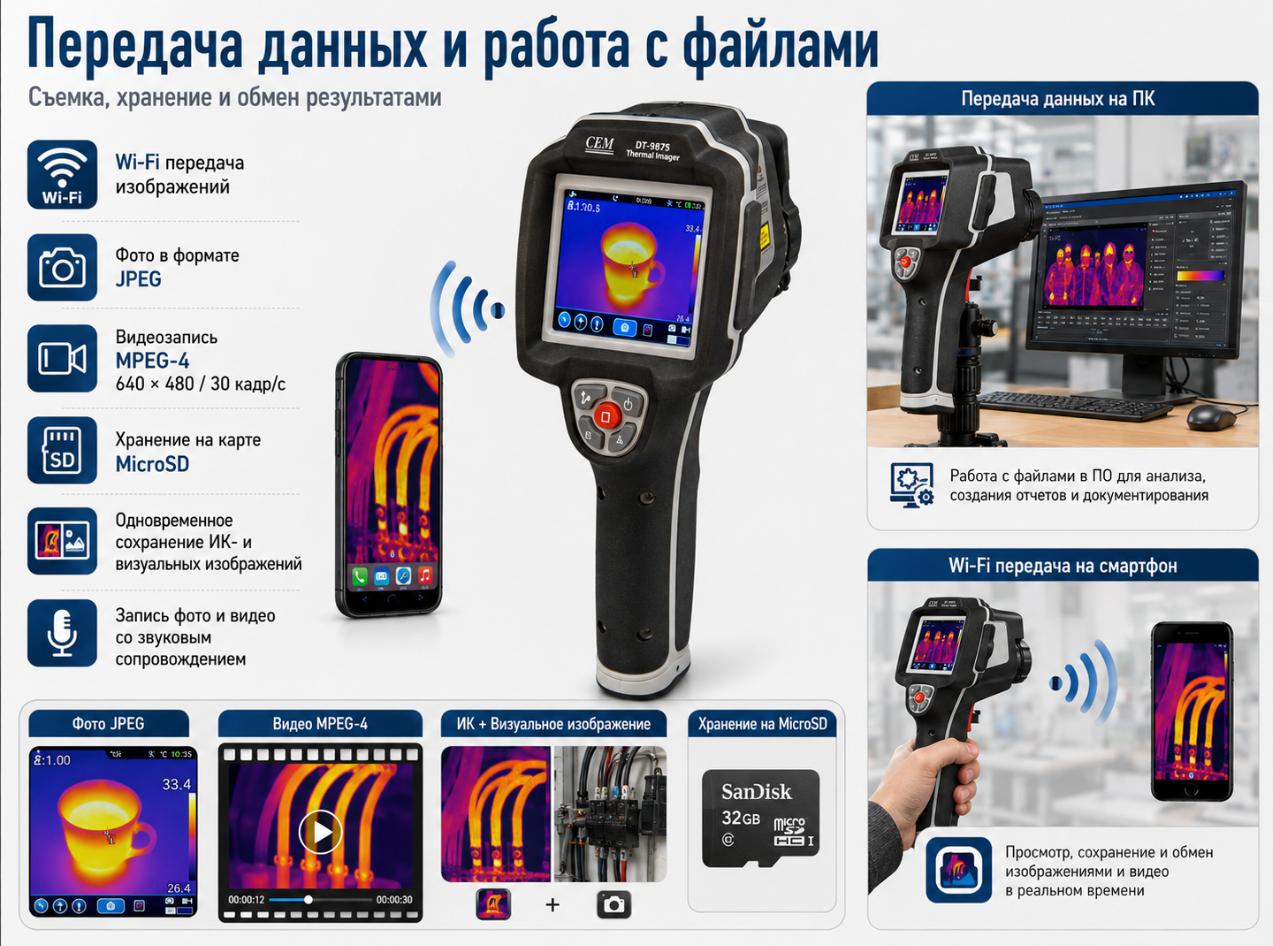 компактный тепловизор CEM DT-9875