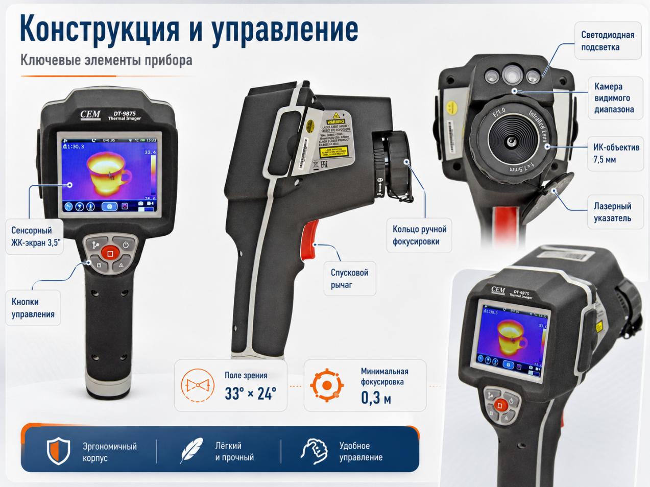 особенности CEM DT-9875
