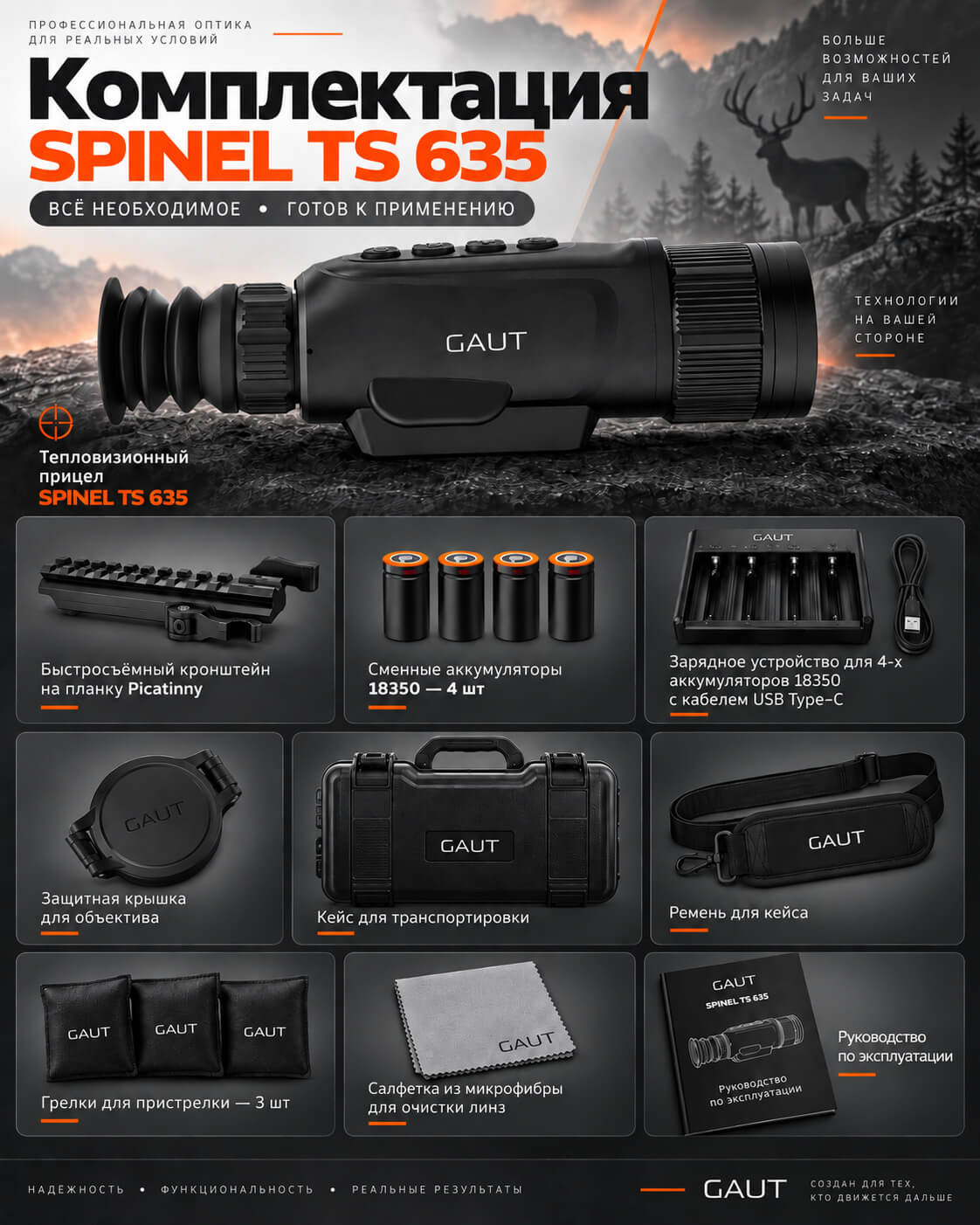 преимущества Gaut Spinel TS 635