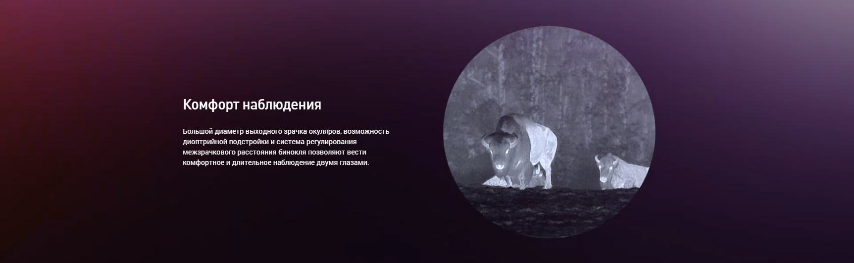 оптика тепловизора Dedal Tracker-T4.642 крупным планом